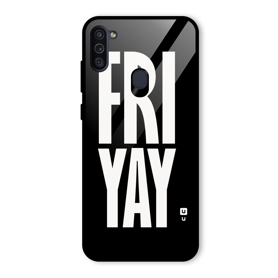 Fri Yay Glass Back Case for Galaxy M11