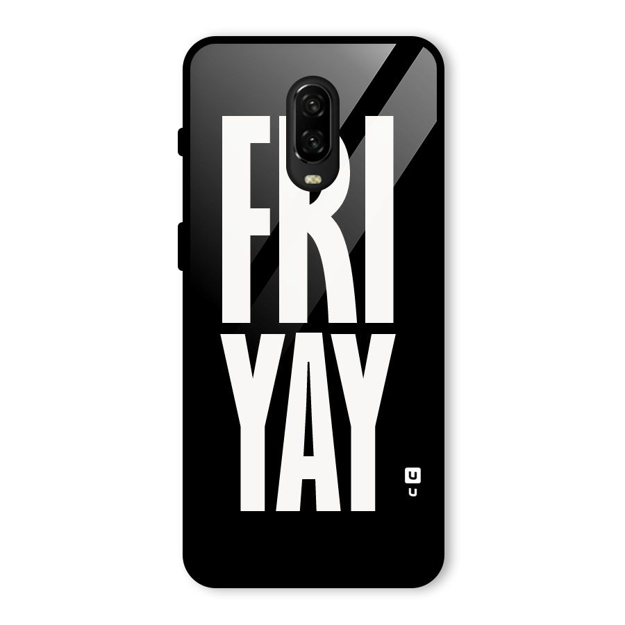 Fri Yay Glass Back Case for OnePlus 6T