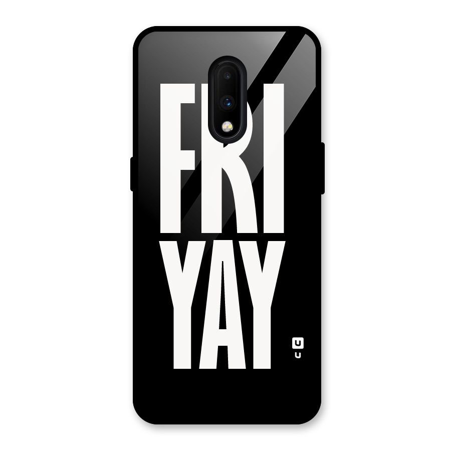 Fri Yay Glass Back Case for OnePlus 7