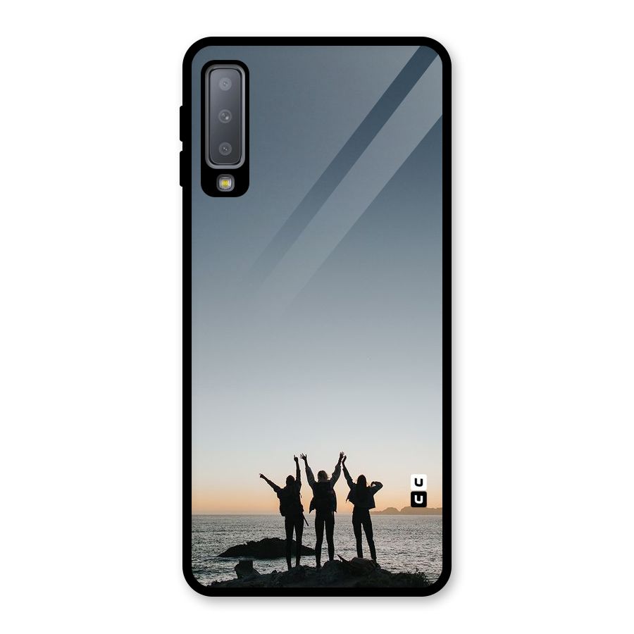 Friendship Glass Back Case for Galaxy A7 (2018)