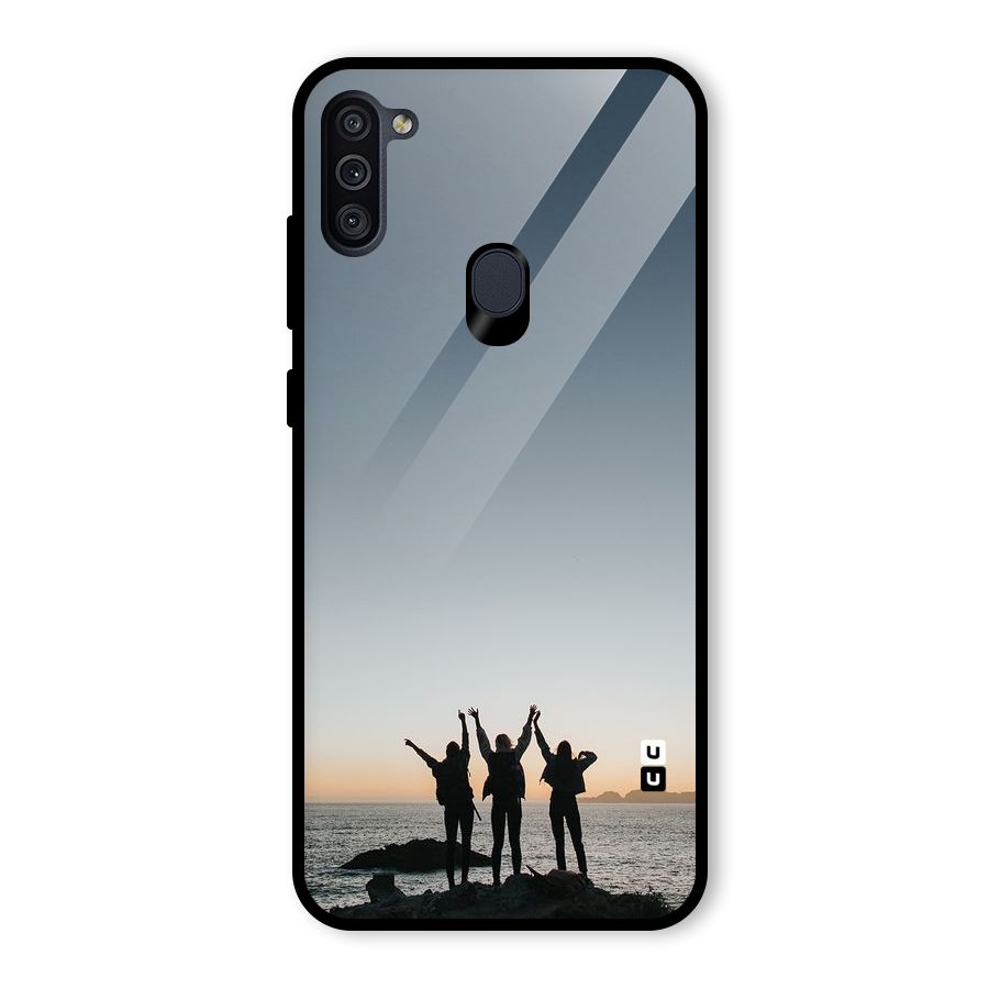Friendship Glass Back Case for Galaxy M11