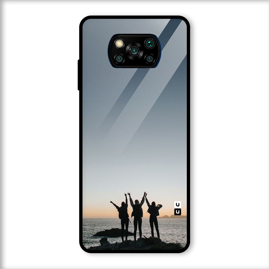 Friendship Glass Back Case for Poco X3