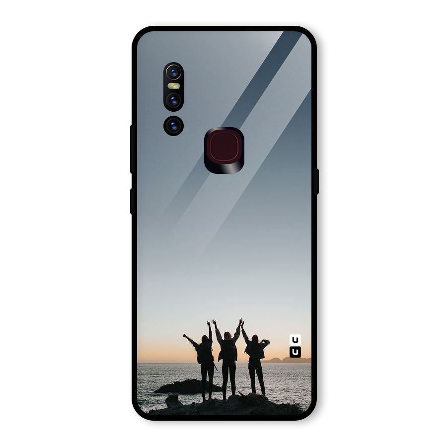 Friendship Glass Back Case for Vivo V15