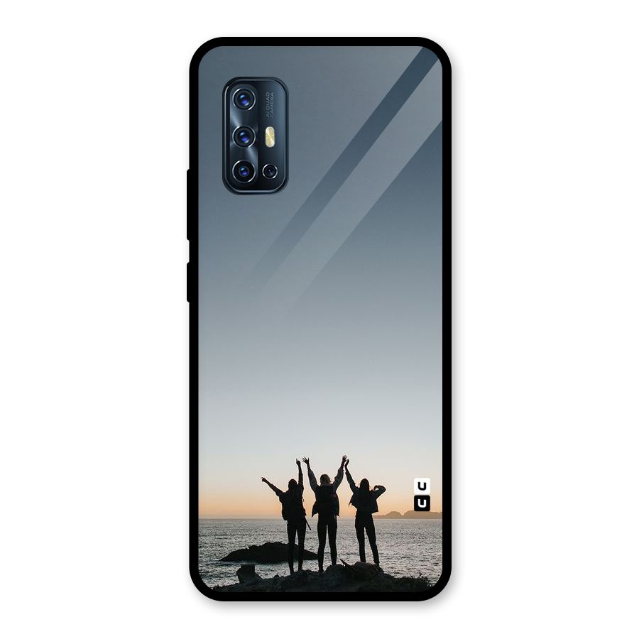 Friendship Glass Back Case for Vivo V17