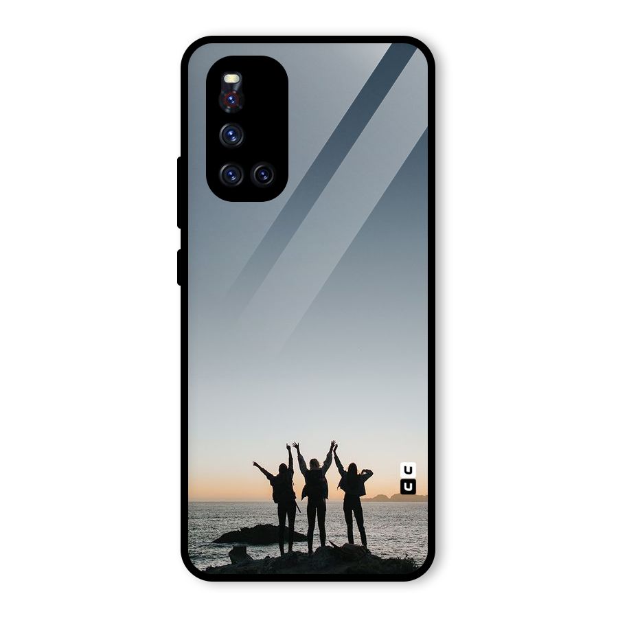 Friendship Glass Back Case for Vivo V19