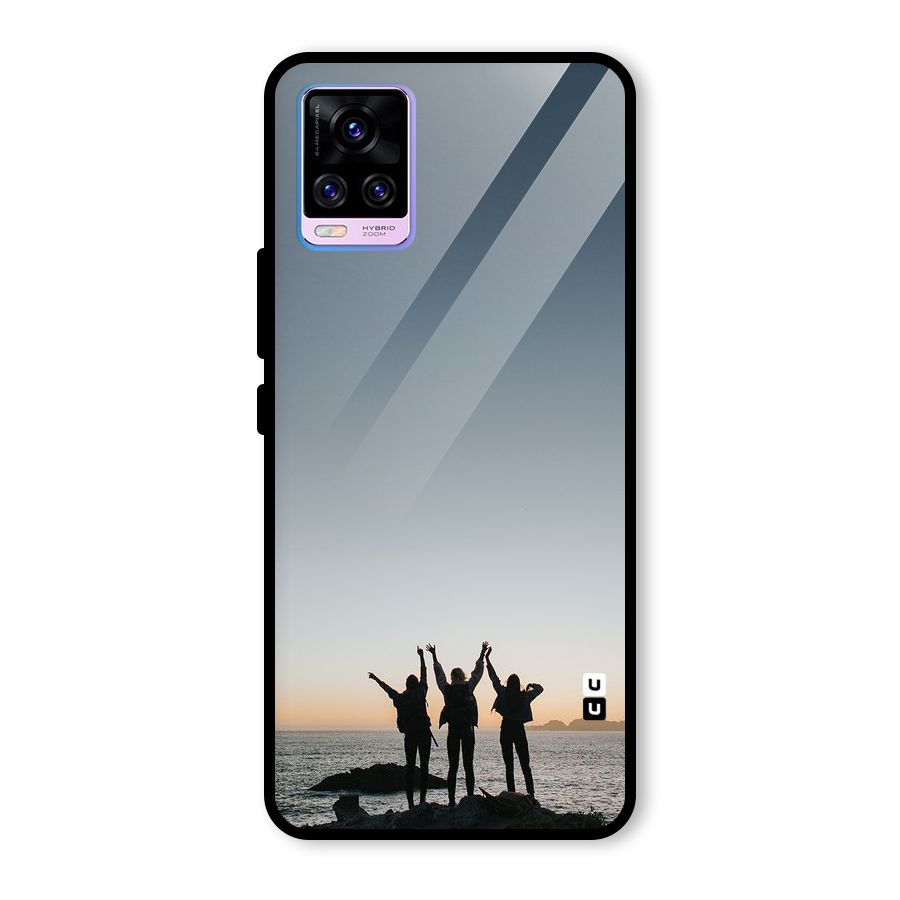 Friendship Glass Back Case for Vivo V20 Pro