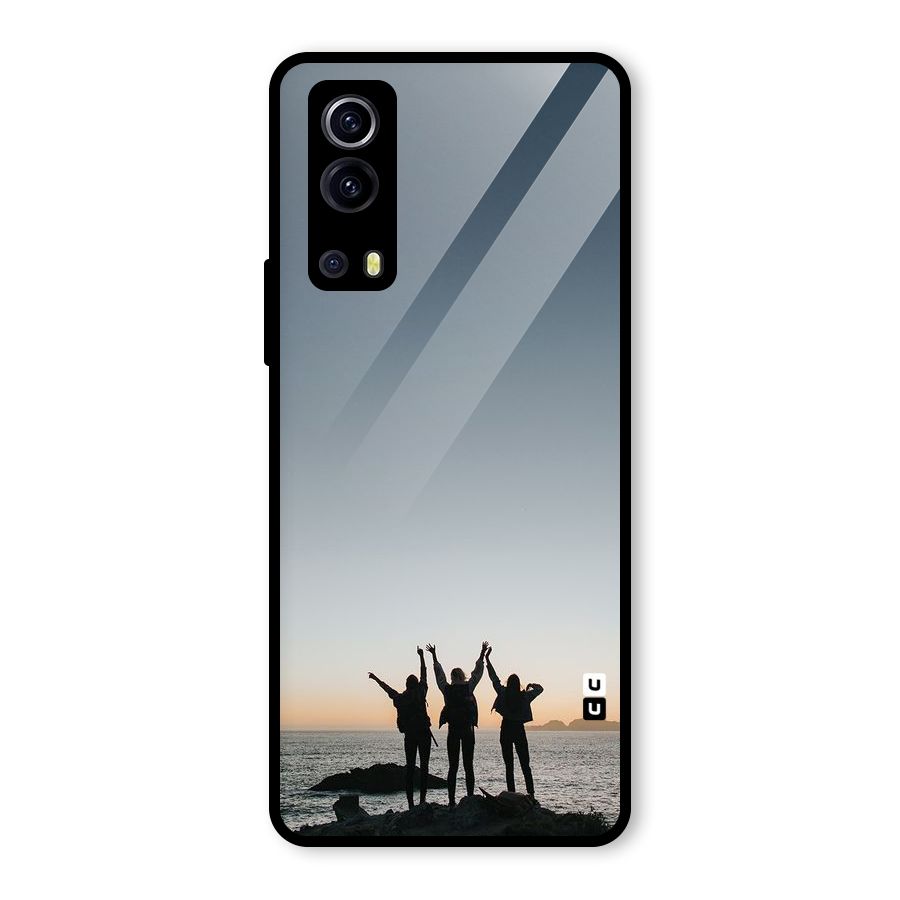 Friendship Glass Back Case for Vivo iQOO Z3