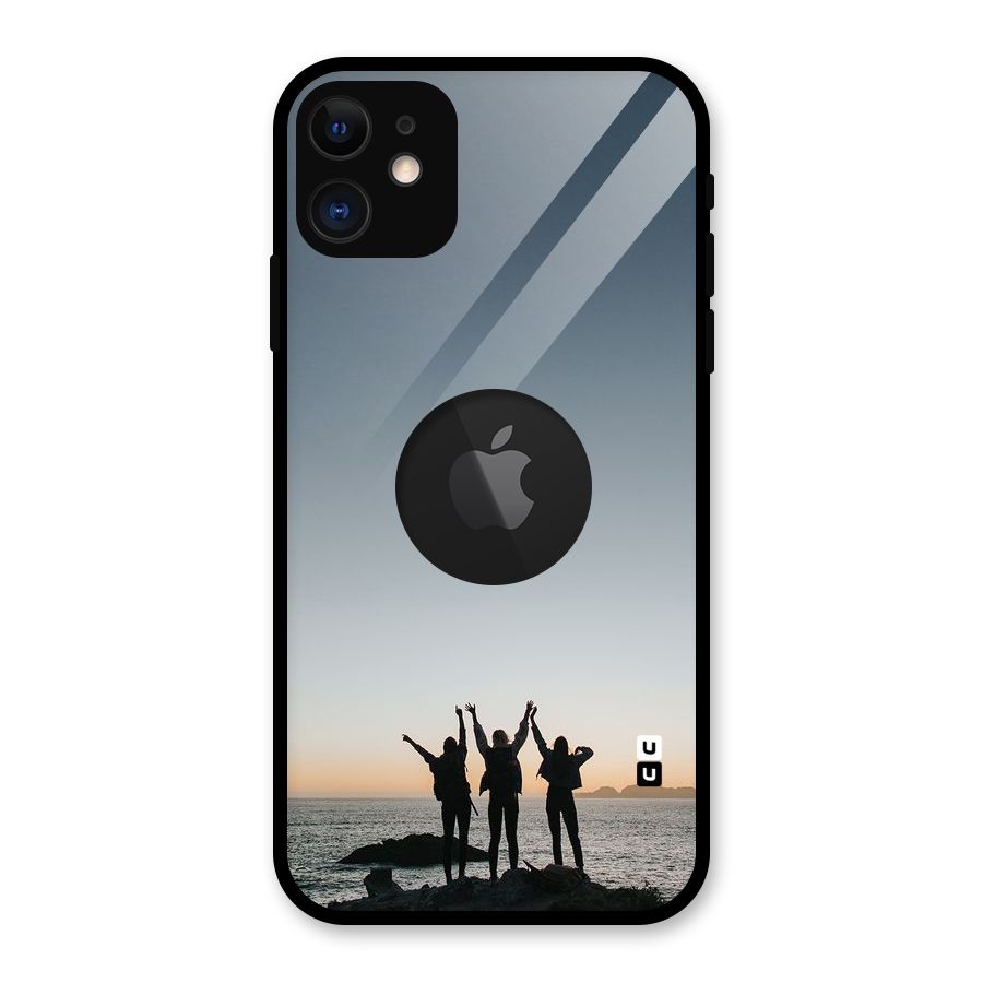 Friendship Glass Back Case for iPhone 11 Logo Cut