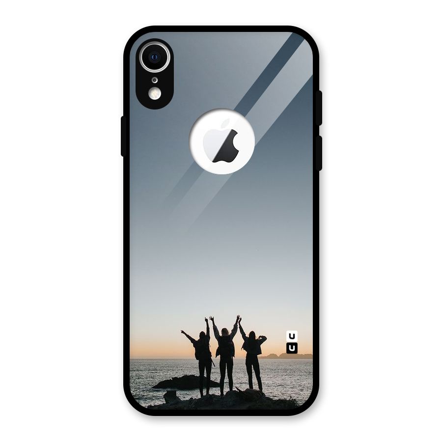 Friendship Glass Back Case for iPhone XR Logo Cut