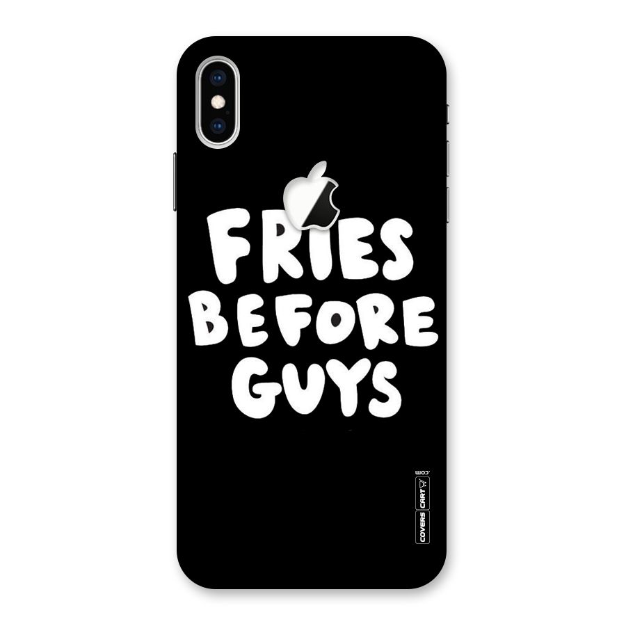 Fries Always Back Case for iPhone XS Max Apple Cut