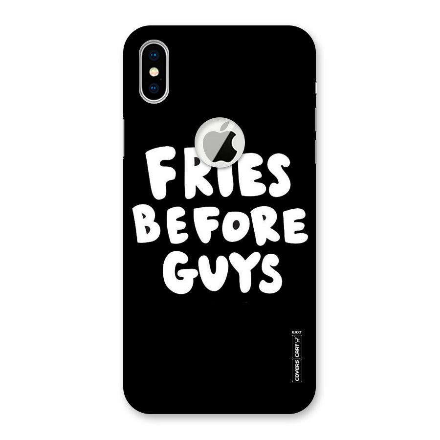 Fries Always Back Case for iPhone X Logo Cut