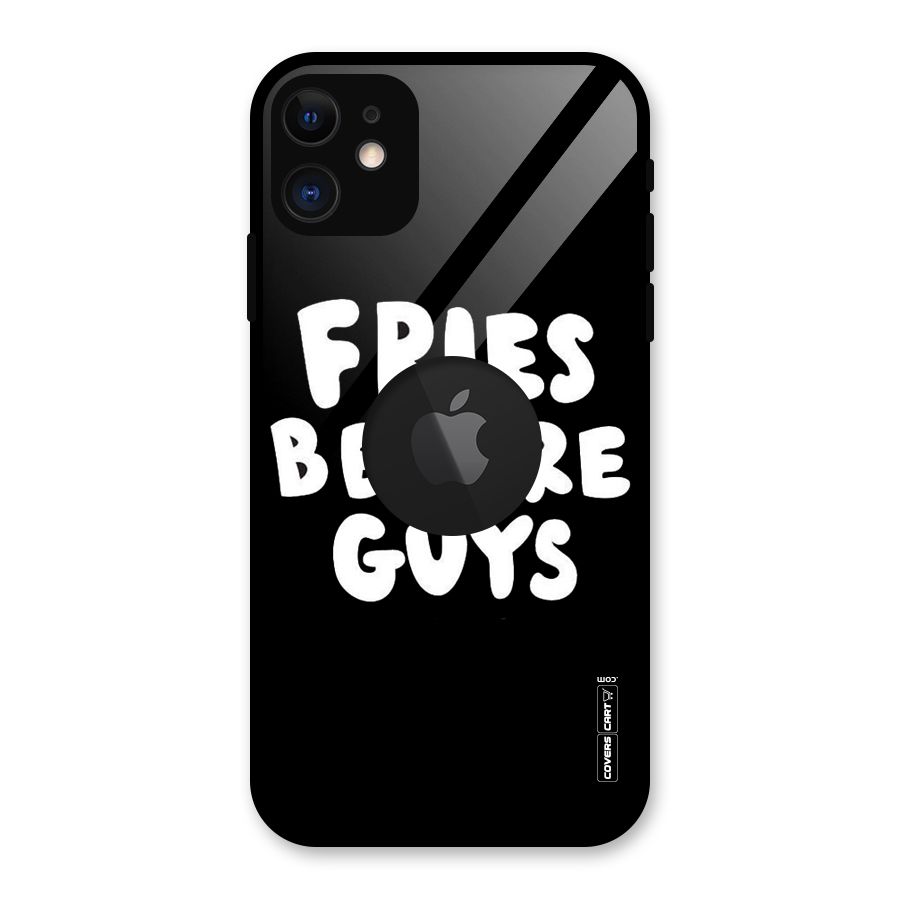 Fries Always Glass Back Case for iPhone 11 Logo Cut