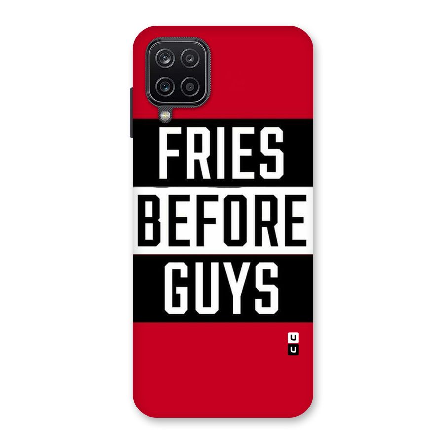 Fries Love Stripes Back Case for Galaxy A12