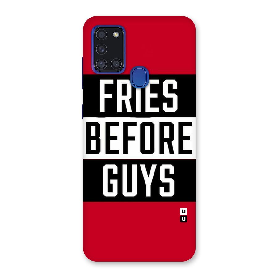 Fries Love Stripes Back Case for Galaxy A21s
