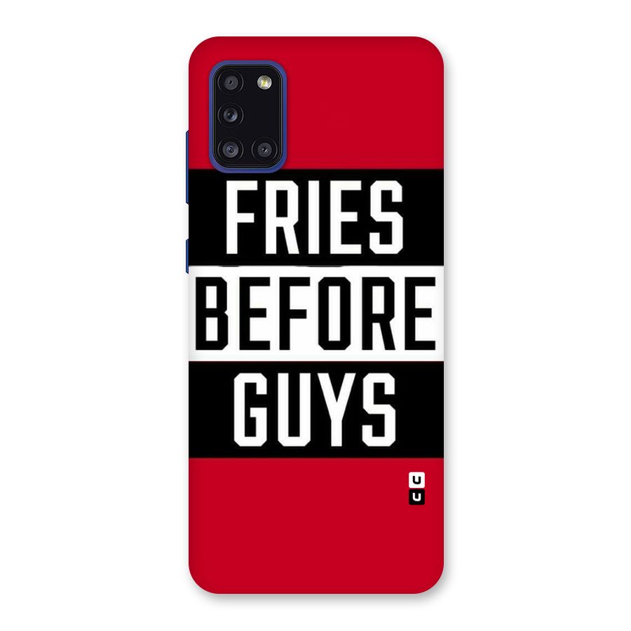 Fries Love Stripes Back Case for Galaxy A31