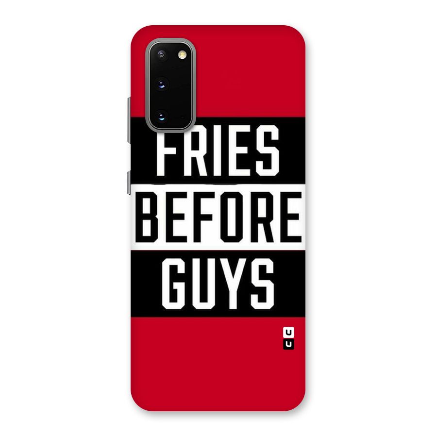 Fries Love Stripes Back Case for Galaxy S20
