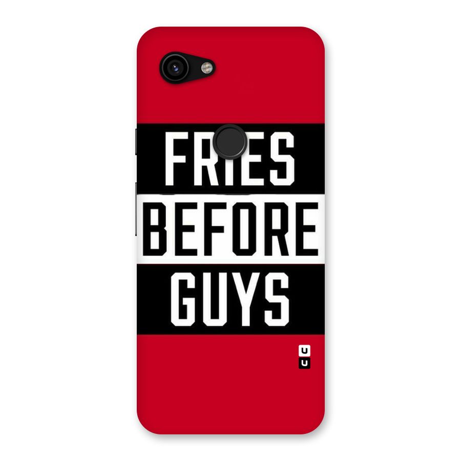 Fries Love Stripes Back Case for Google Pixel 3a