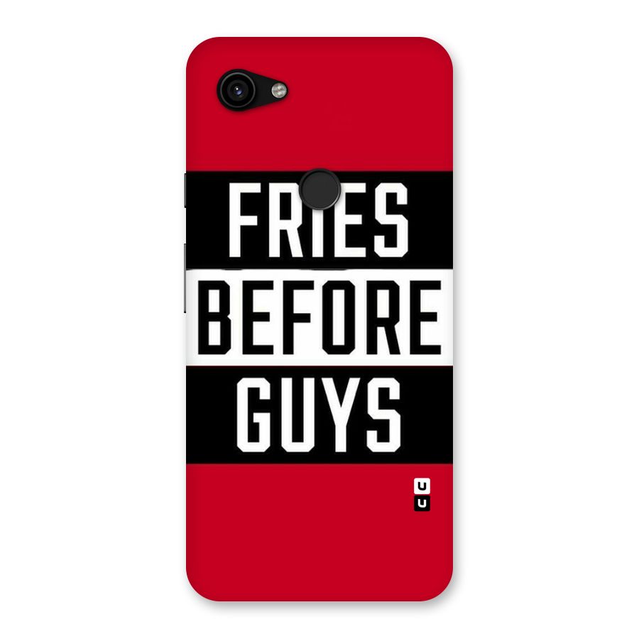 Fries Love Stripes Back Case for Google Pixel 3a XL