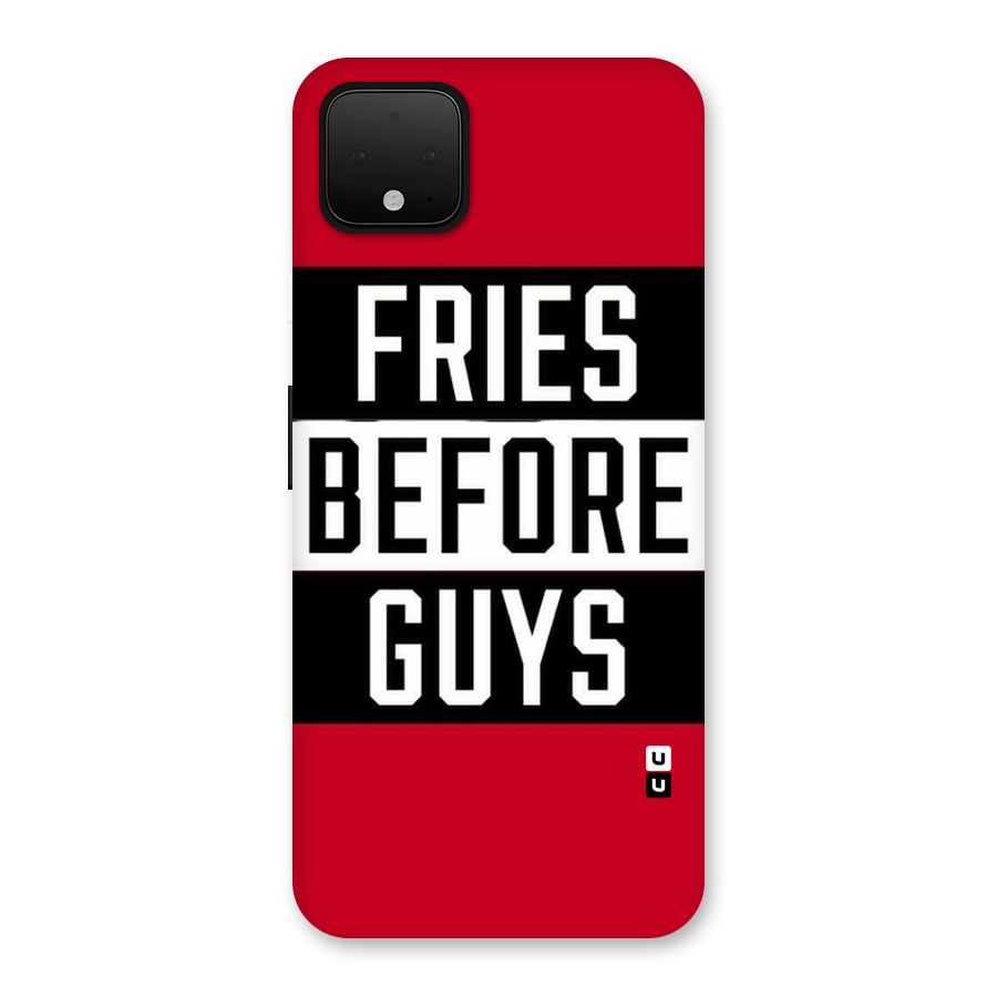 Fries Love Stripes Back Case for Google Pixel 4 XL