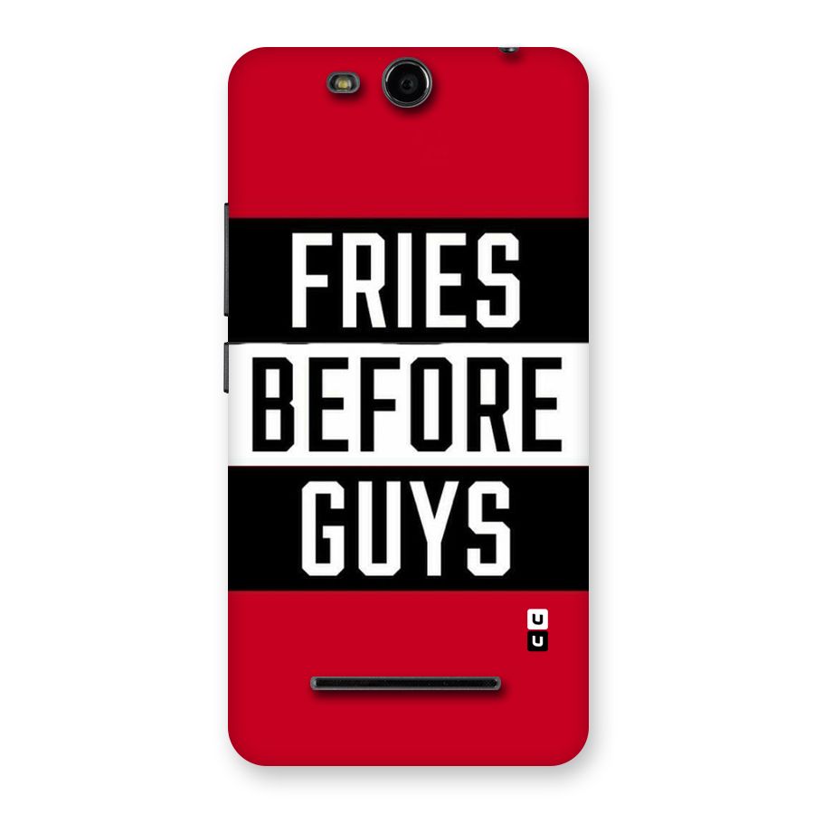 Fries Love Stripes Back Case for Micromax Canvas Juice 3 Q392