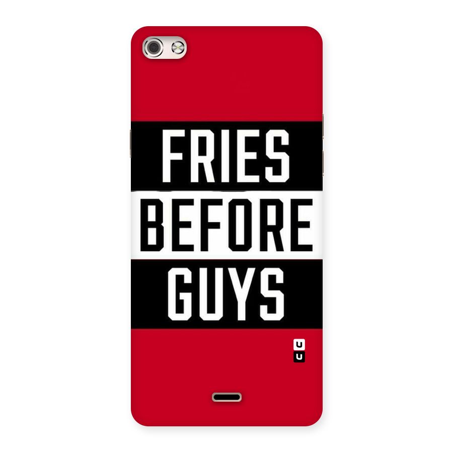 Fries Love Stripes Back Case for Micromax Canvas Silver 5