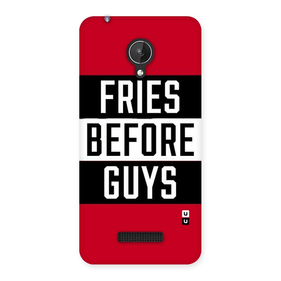 Fries Love Stripes Back Case for Micromax Canvas Spark Q380