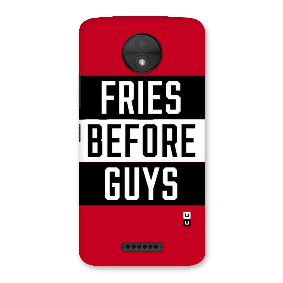 Fries Love Stripes Back Case for Moto C