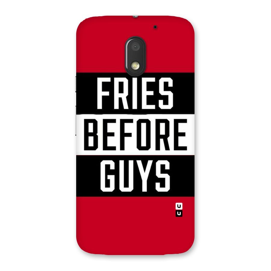 Fries Love Stripes Back Case for Moto E3 Power
