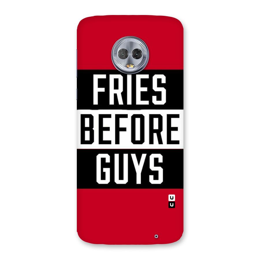 Fries Love Stripes Back Case for Moto G6 Plus