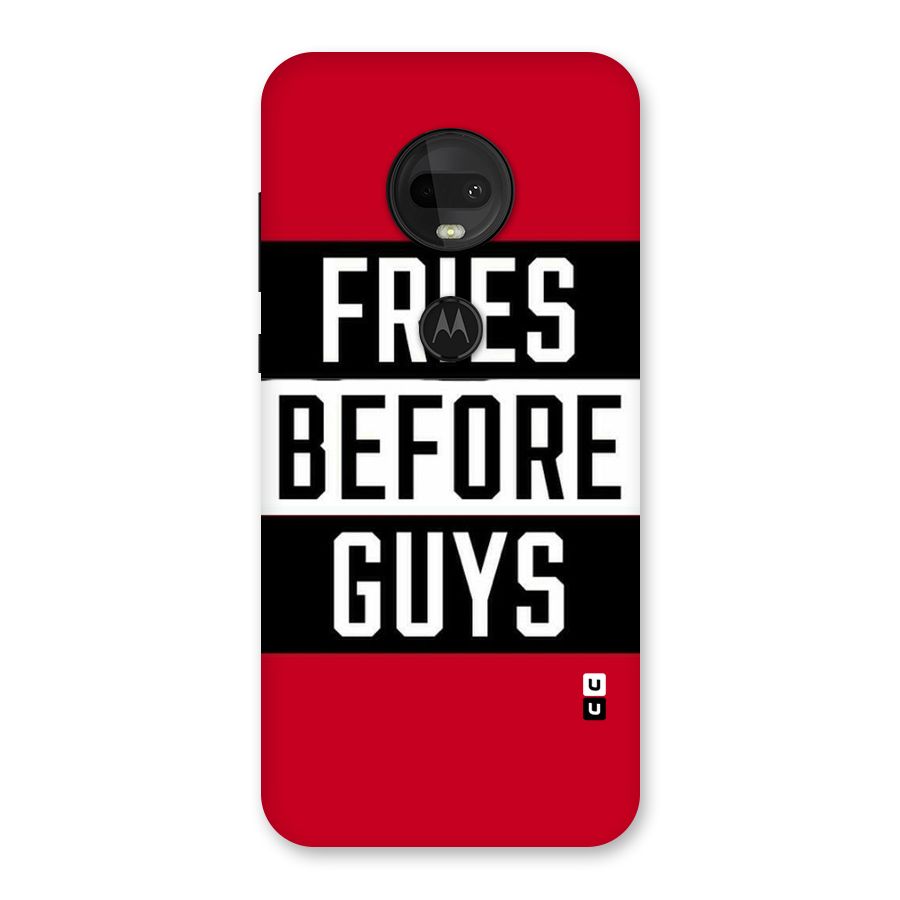 Fries Love Stripes Back Case for Moto G7