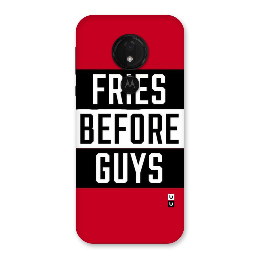 Fries Love Stripes Back Case for Moto G7 Power