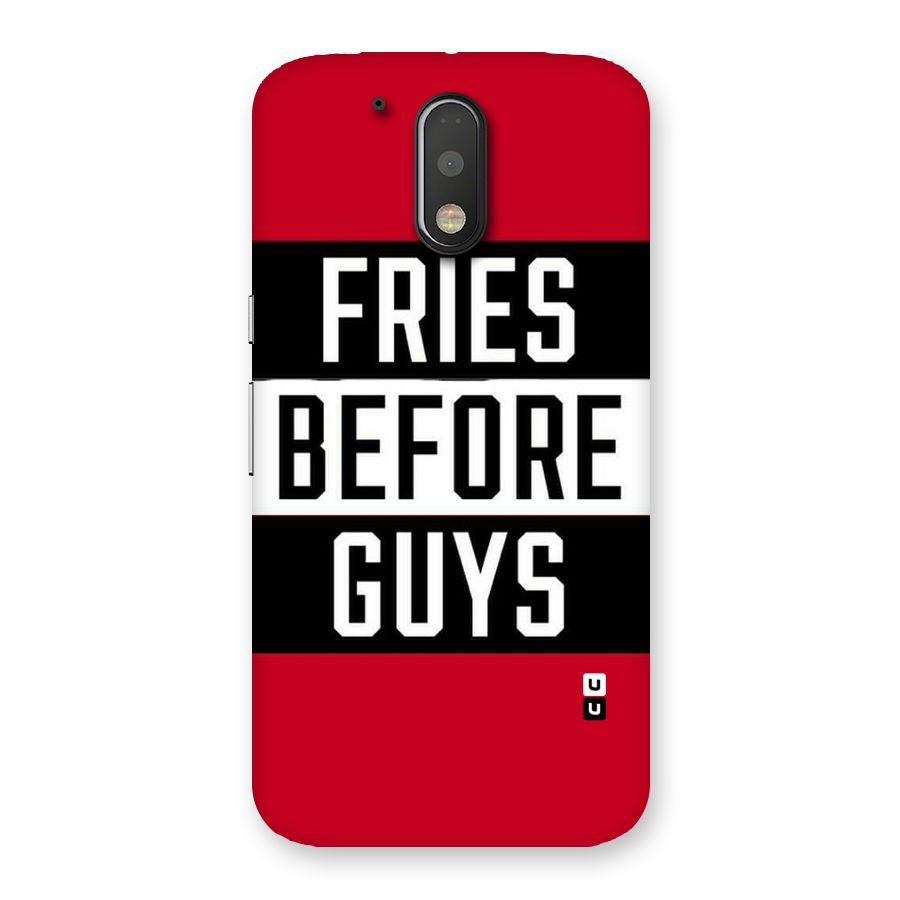 Fries Love Stripes Back Case for Motorola Moto G4 Plus