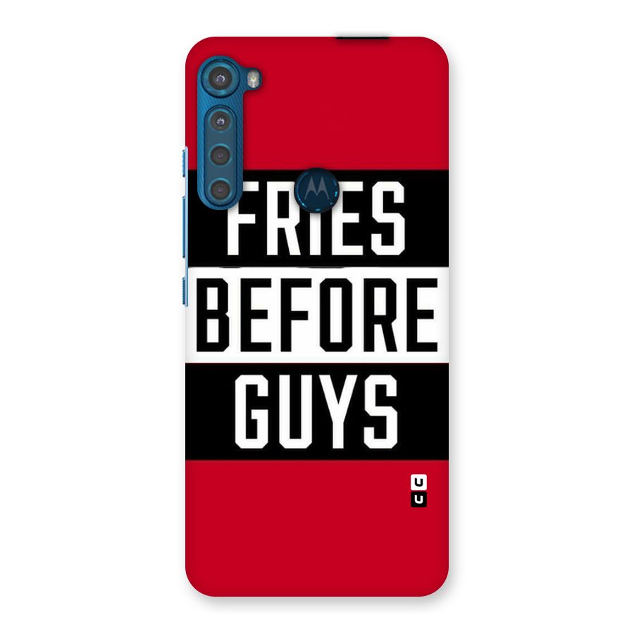 Fries Love Stripes Back Case for Motorola One Fusion Plus