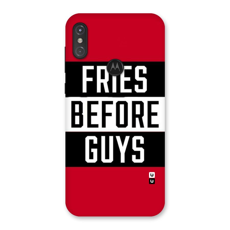 Fries Love Stripes Back Case for Motorola One Power
