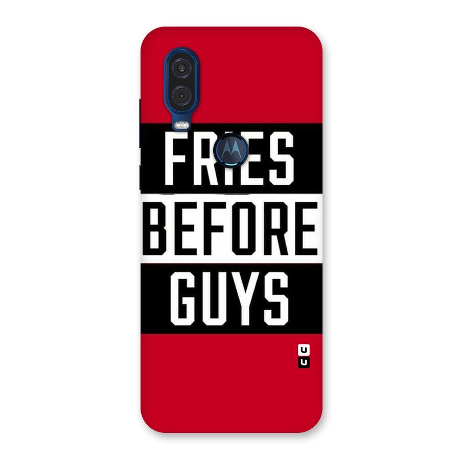 Fries Love Stripes Back Case for Motorola One Vision