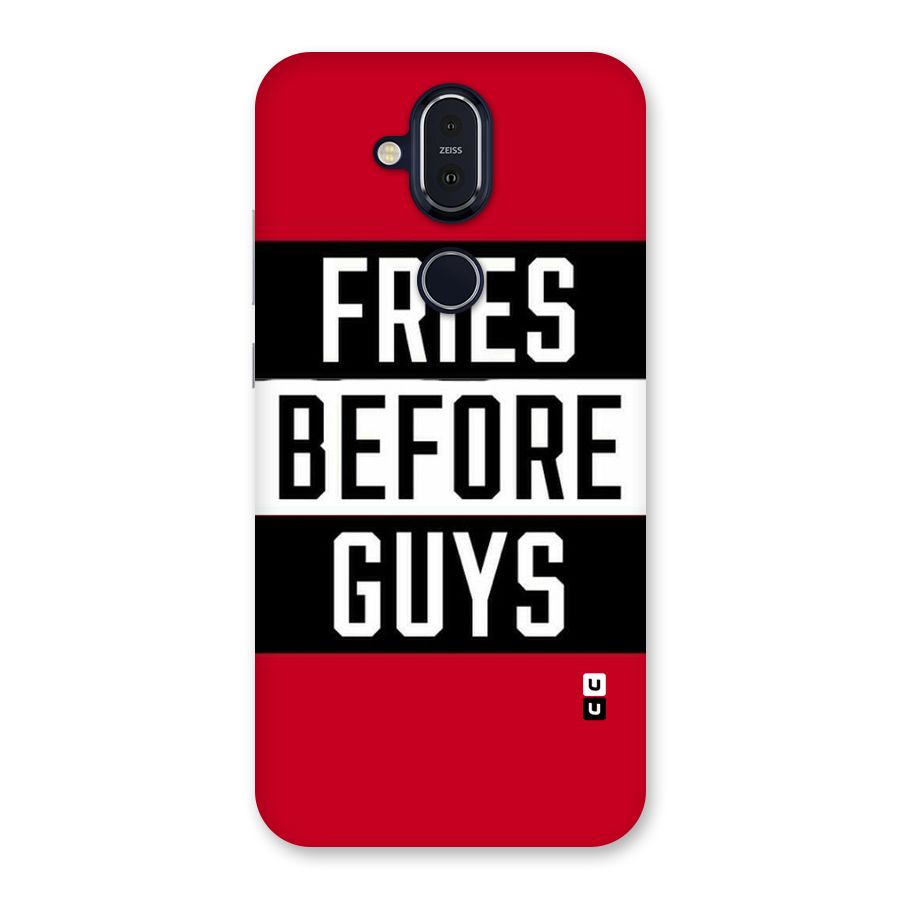Fries Love Stripes Back Case for Nokia 8.1