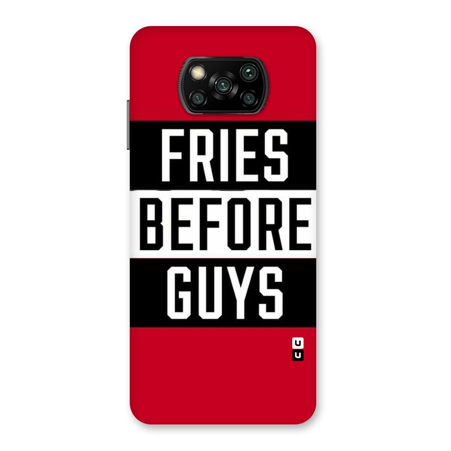 Fries Love Stripes Back Case for Poco X3