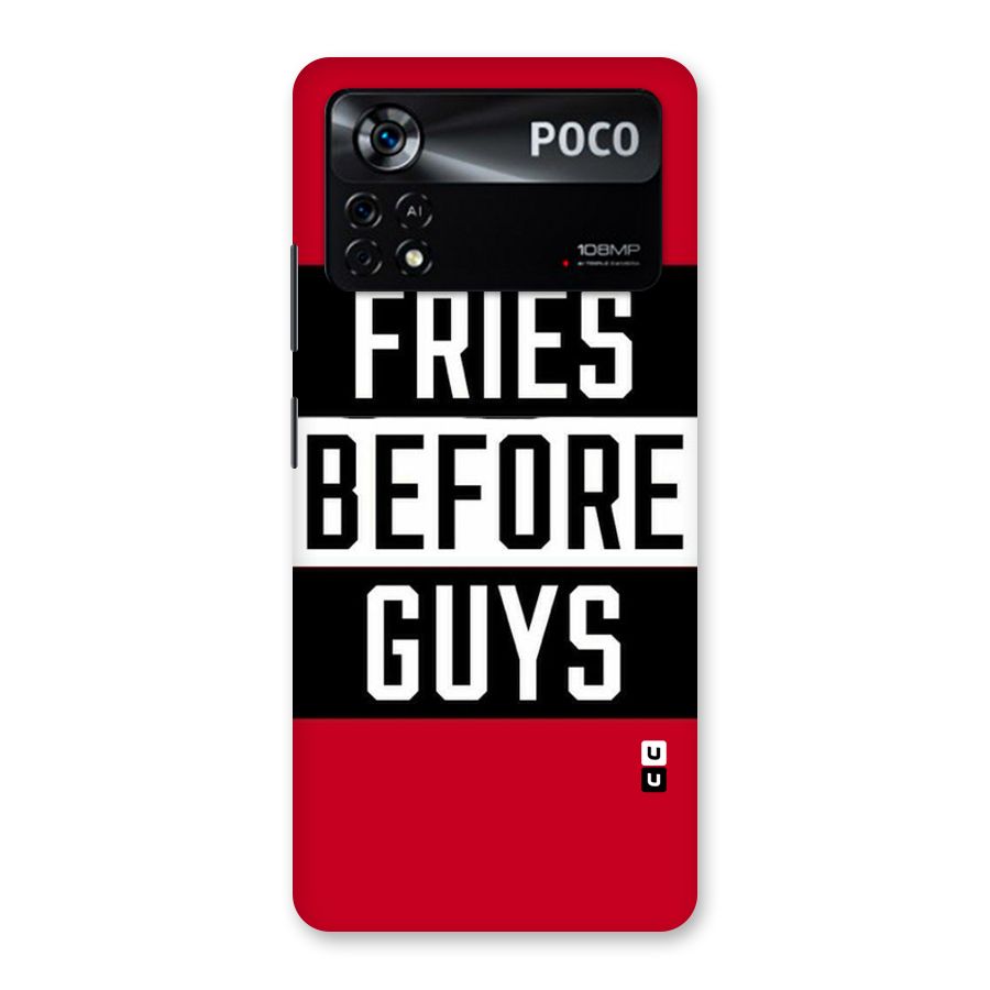 Fries Love Stripes Back Case for Poco X4 Pro 5G