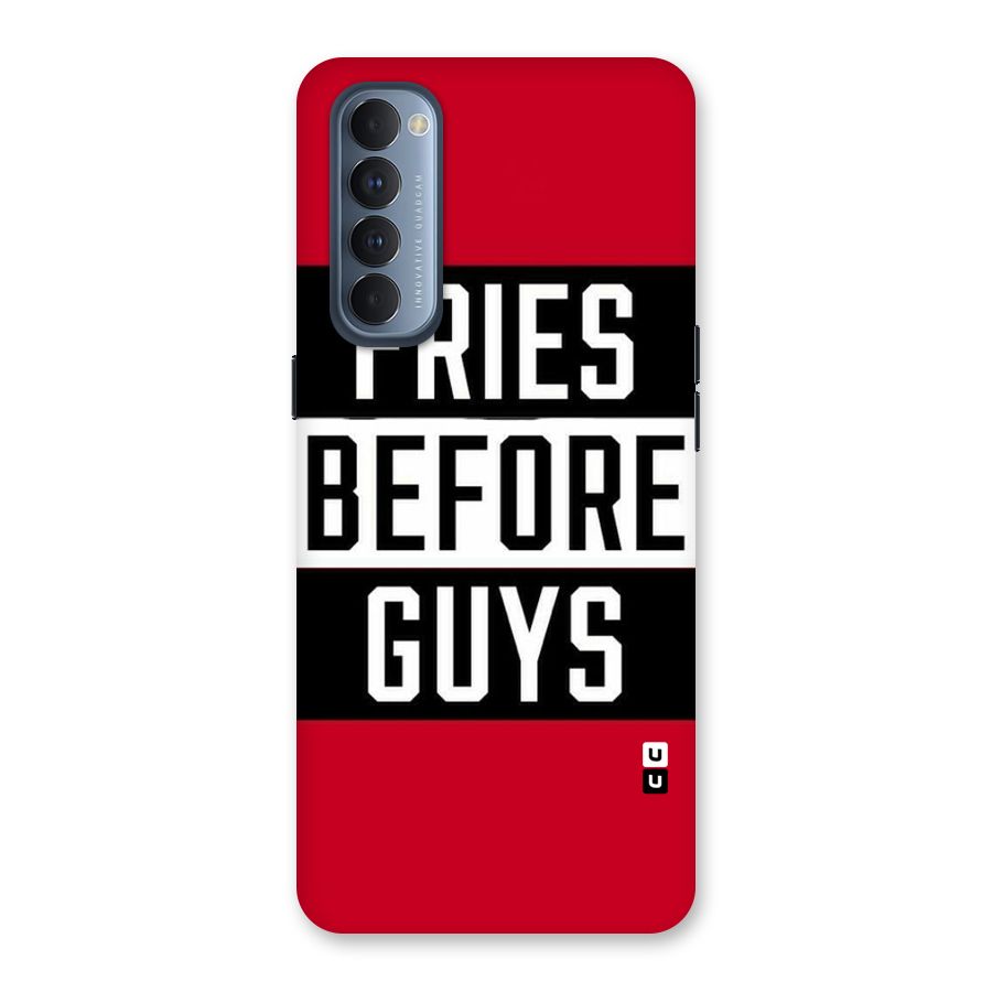 Fries Love Stripes Back Case for Reno4 Pro