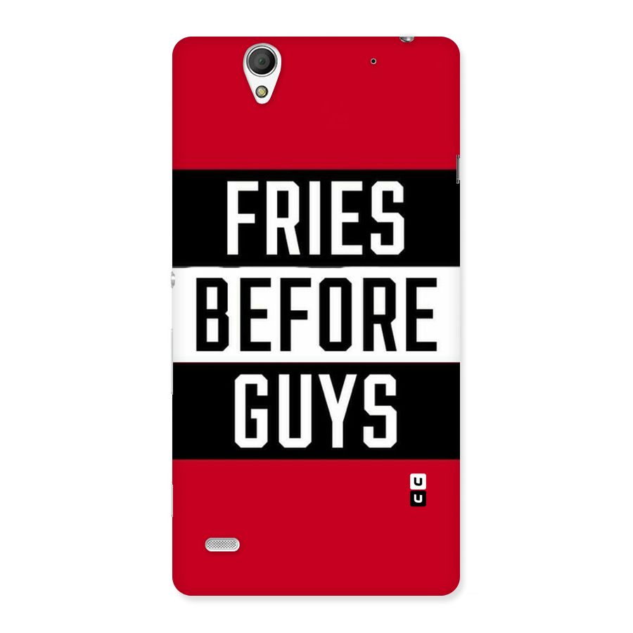Fries Love Stripes Back Case for Sony Xperia C4
