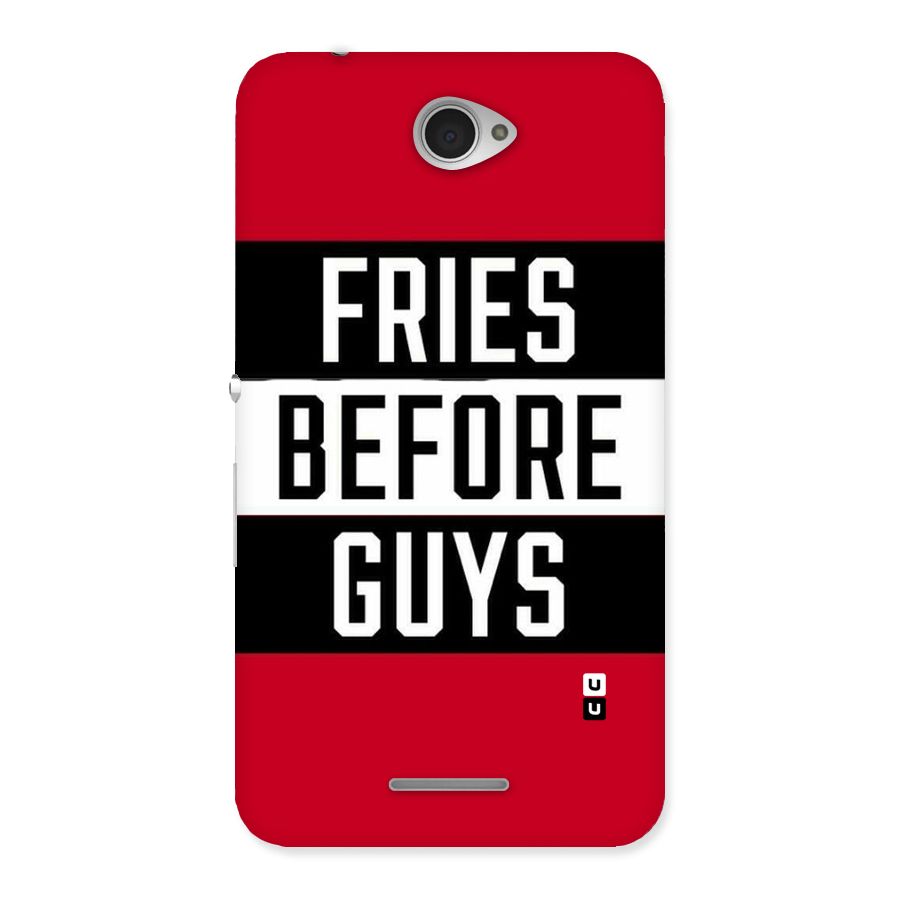 Fries Love Stripes Back Case for Sony Xperia E4