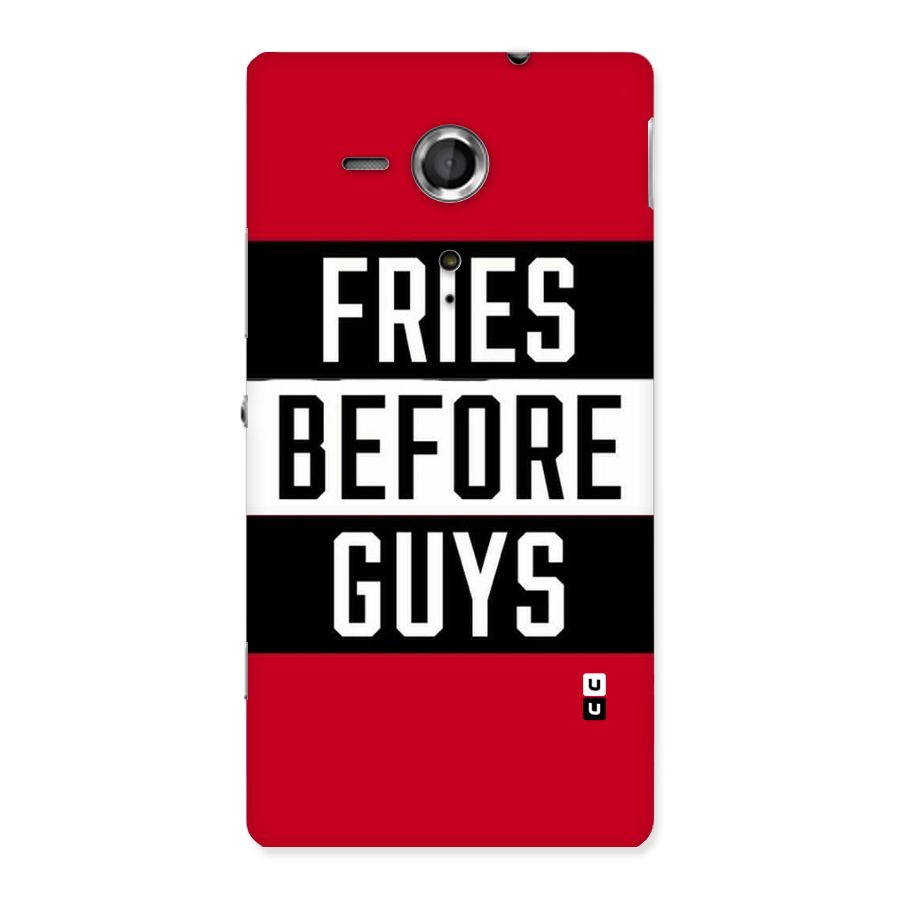 Fries Love Stripes Back Case for Sony Xperia SP