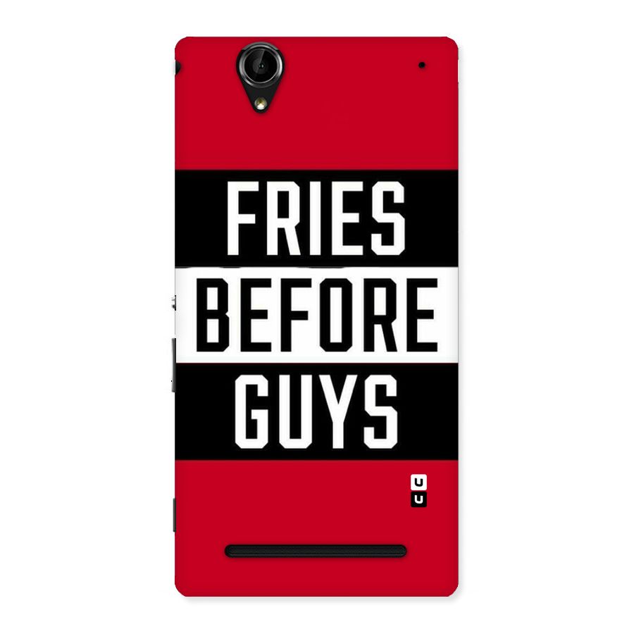 Fries Love Stripes Back Case for Sony Xperia T2
