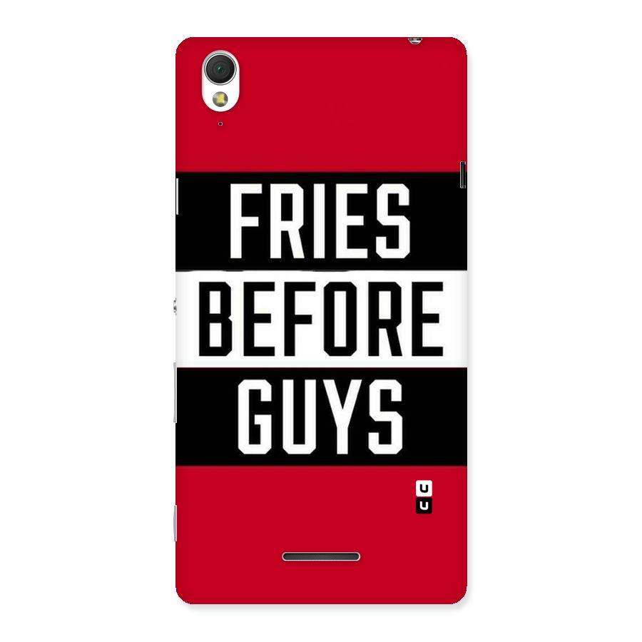 Fries Love Stripes Back Case for Sony Xperia T3