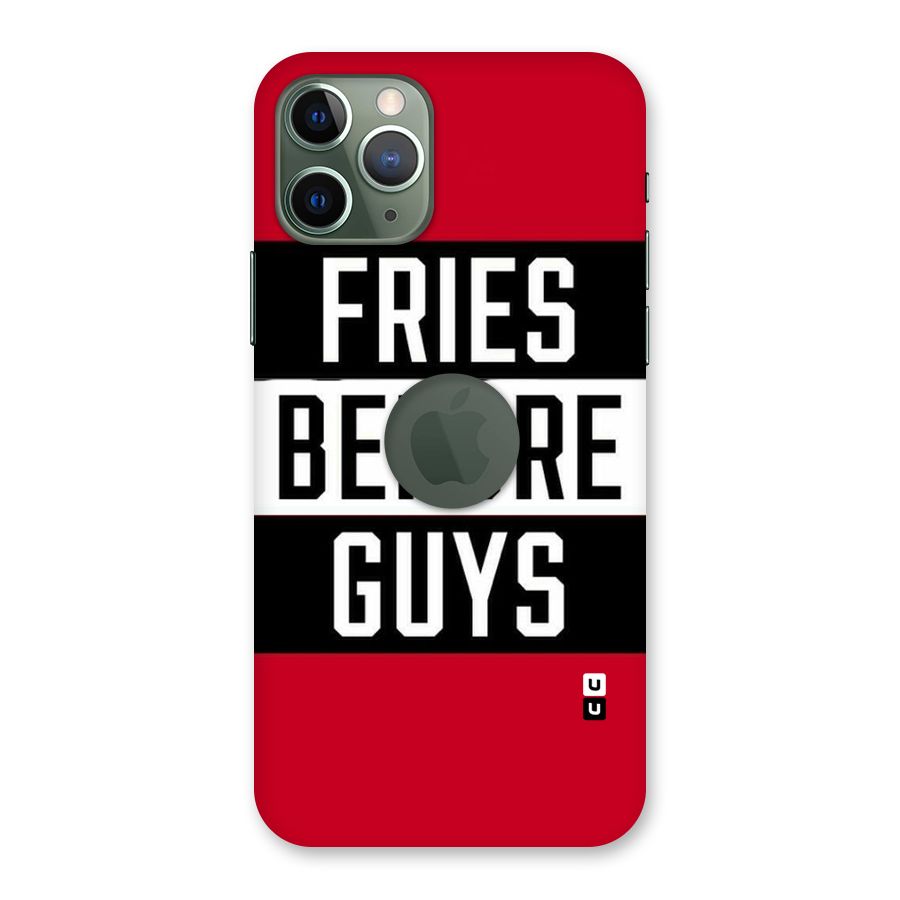 Fries Love Stripes Back Case for iPhone 11 Pro Logo  Cut