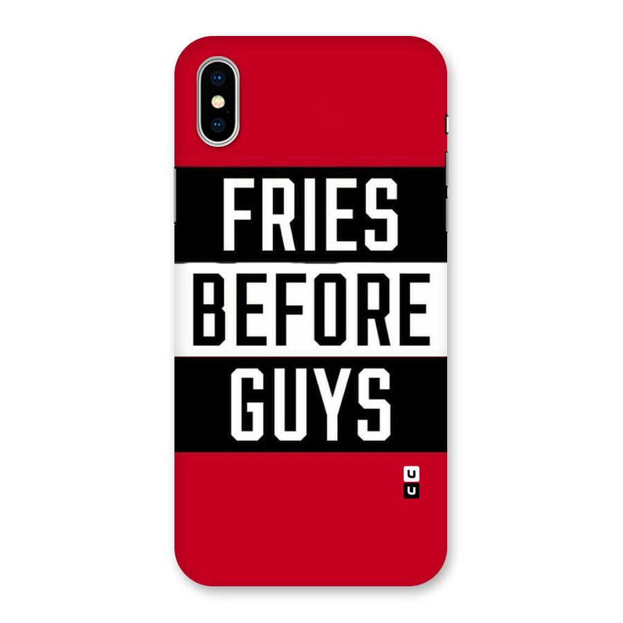 Fries Love Stripes Back Case for iPhone XS