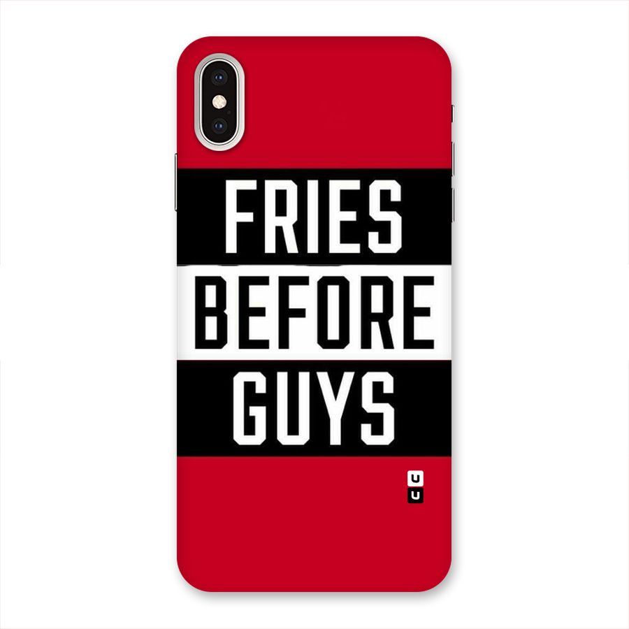 Fries Love Stripes Back Case for iPhone XS Max