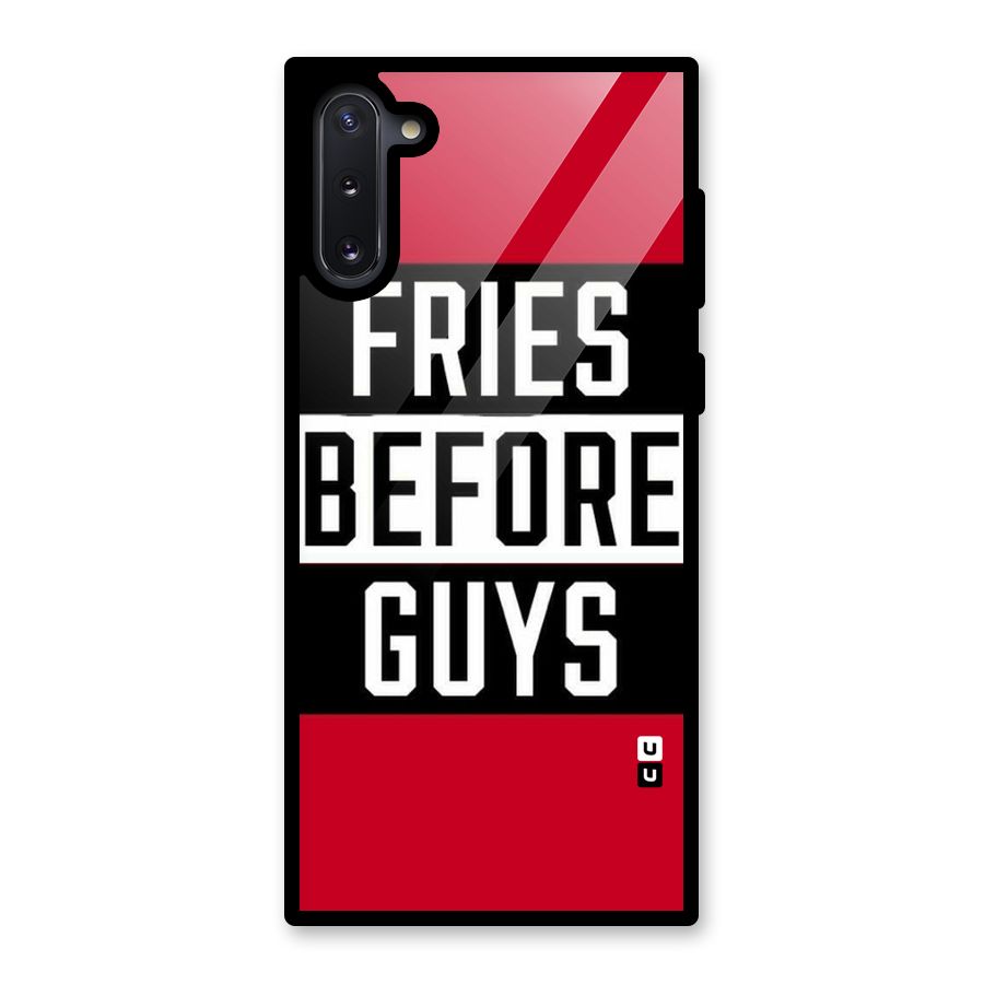 Fries Love Stripes Glass Back Case for Galaxy Note 10