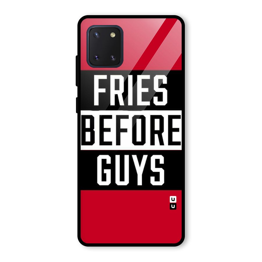Fries Love Stripes Glass Back Case for Galaxy Note 10 Lite