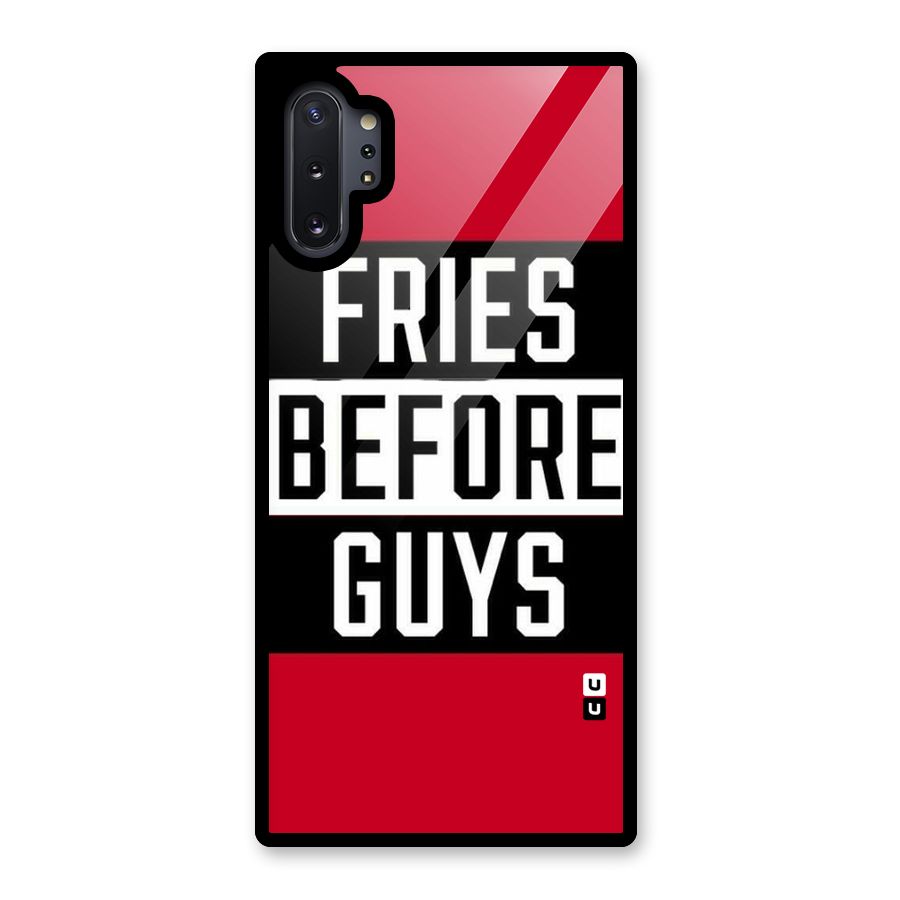 Fries Love Stripes Glass Back Case for Galaxy Note 10 Plus